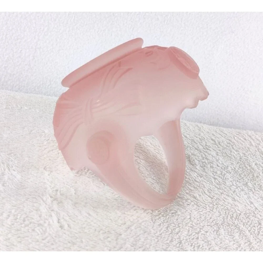 Lenox Imperial Pink Satin Glass Basket Split Handle 5